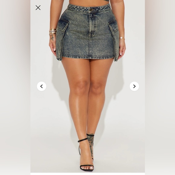 Fashion Nova Blue Denim Pencil Skirt - Picture 1 of 4